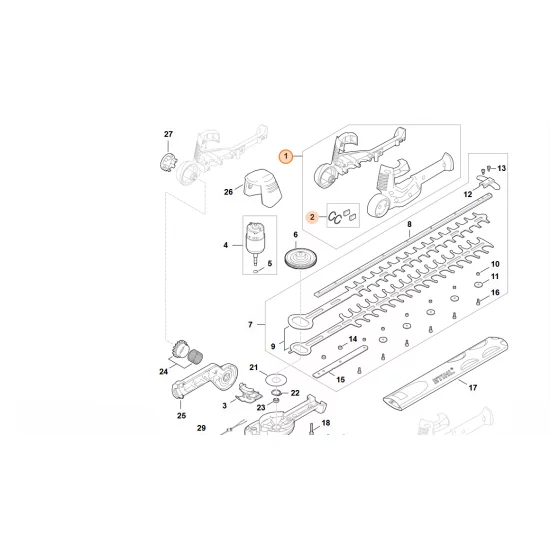 STIHL  Obudowa silnika HA01 600 0801